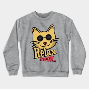 Cute Cat Relaxed Crewneck Sweatshirt